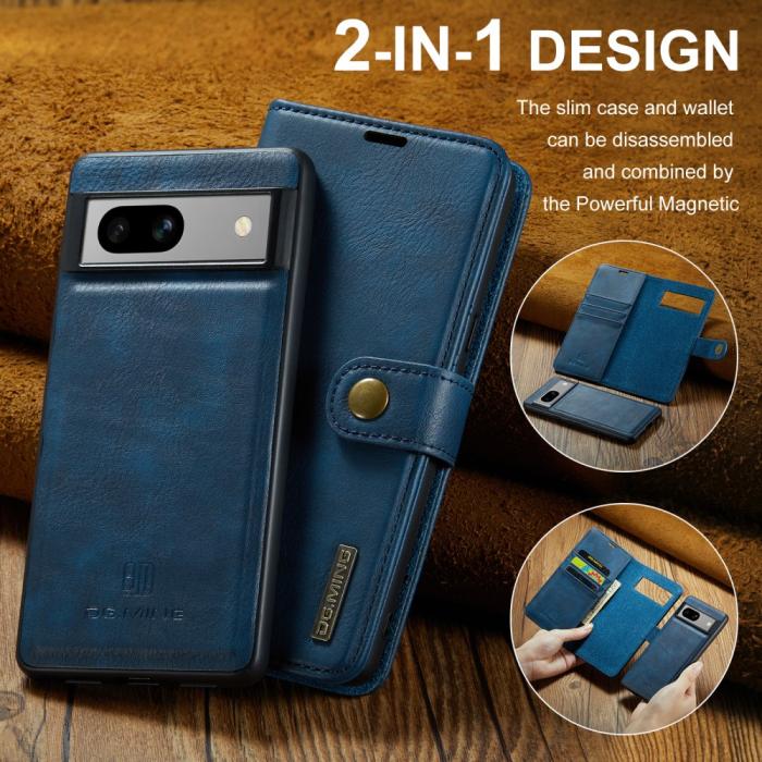 Bild 4, DG.MING Google Pixel 8A 2in1 Magnet Fodral Blå