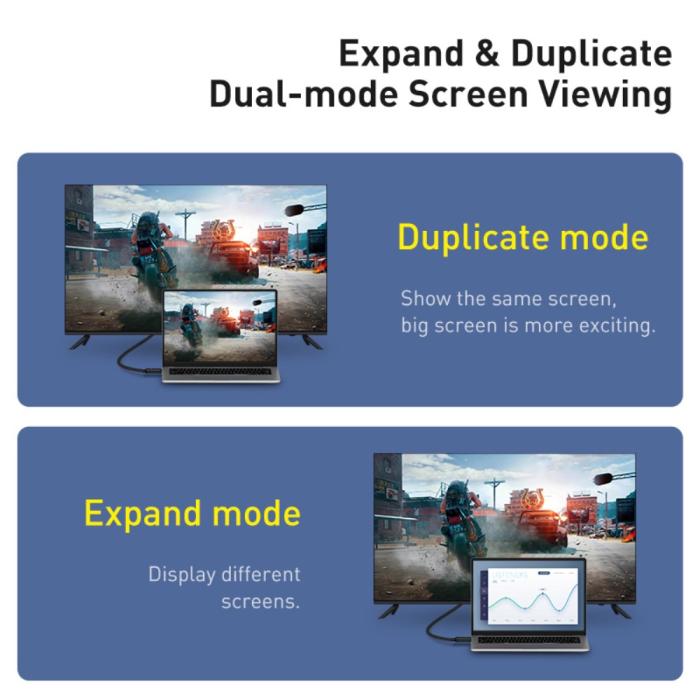 Bild 4, Baseus 3m 4K 60Hz HD HDMI - HDMI Kabel Svart