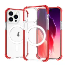 iPhone 15 Pro Max Skal MagSafe Shockproof Akryl R&ouml;d