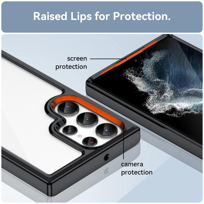 Bild 6, Samsung Galaxy S23 Ultra Skal Shockproof Akryl/TPU Svart