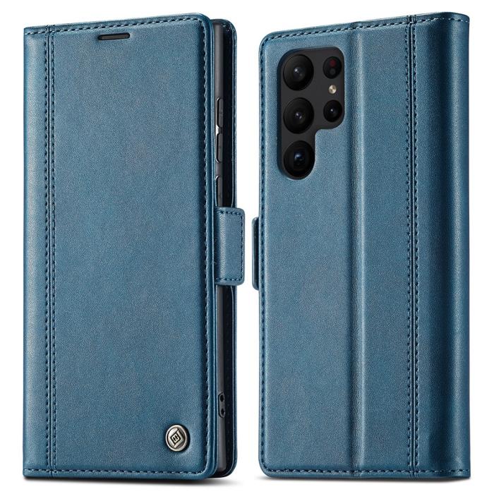 Bild 1, LC.IMEEKE Samsung Galaxy S23 Ultra Flip Fodral Läder Blå
