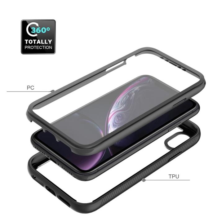 Bild 3, iPhone XR Skal 360 Hybrid Defense Svart
