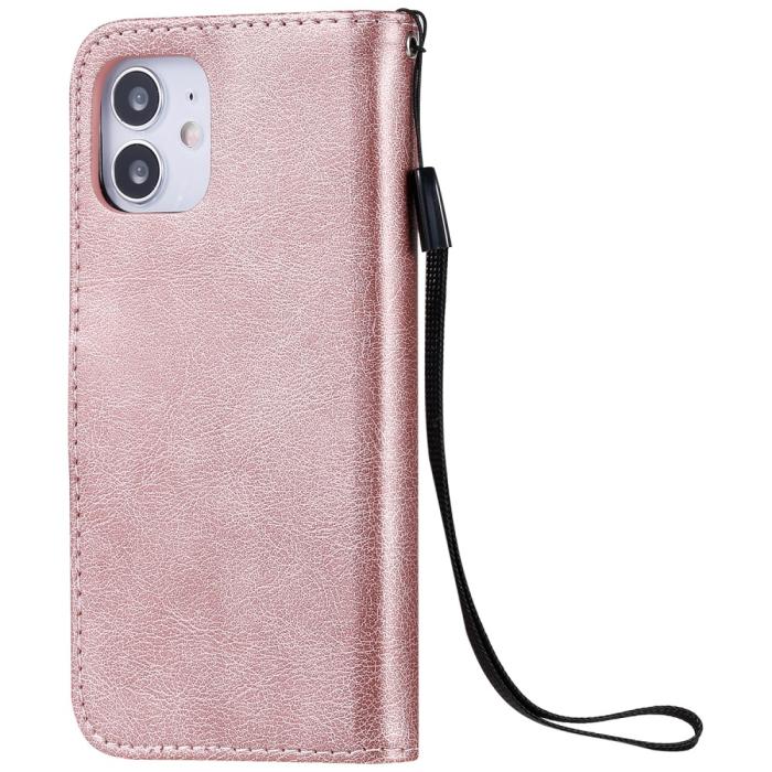 Bild 3, iPhone 12 Mini - Plånboksfodral - Roséguld