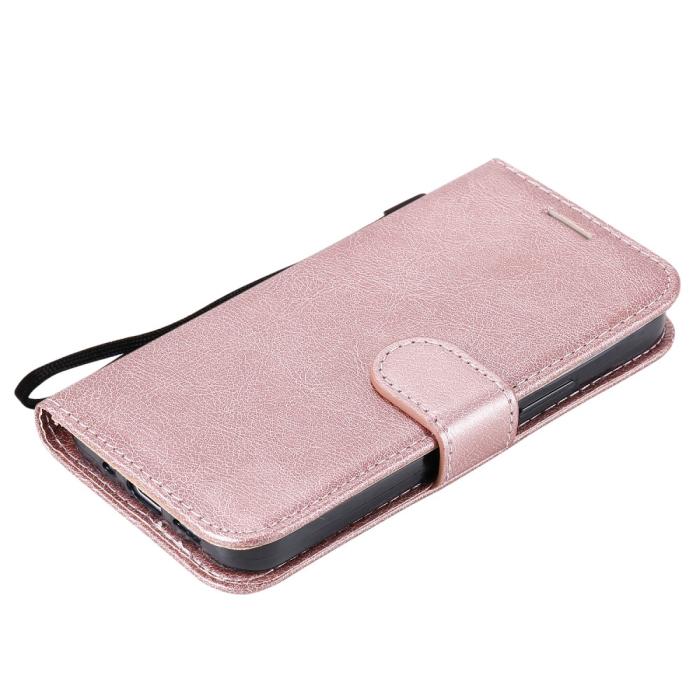 Bild 5, iPhone 12 Mini - Plånboksfodral - Roséguld