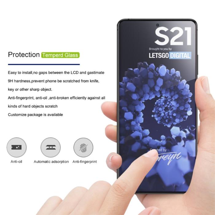 Bild 2, Samsung Galaxy S21 - MOCOLO Heltäckande Skärmskydd I Härdat Glas