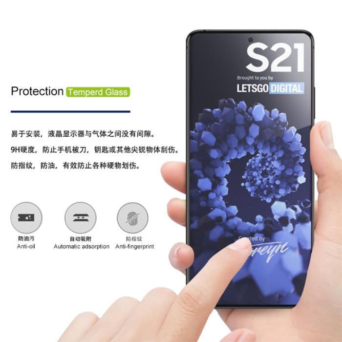 Bild 3, Samsung Galaxy S21 - MOCOLO Heltäckande Skärmskydd I Härdat Glas
