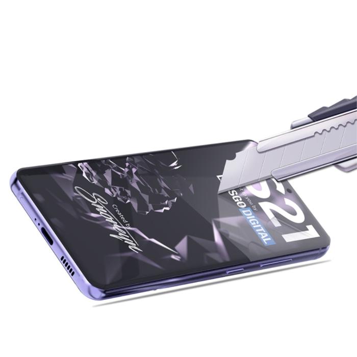 Bild 4, Samsung Galaxy S21 - AMORUS Heltäckande Skärmskydd I Härdat Glas