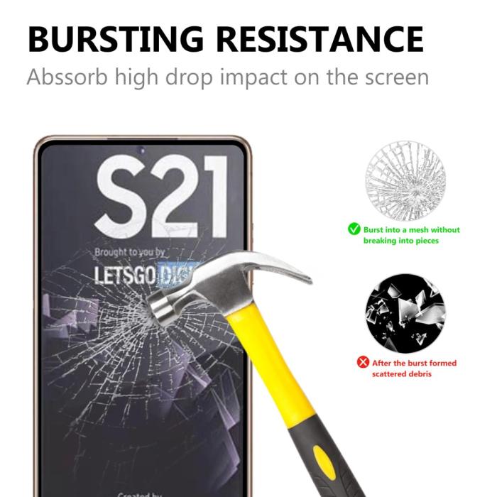 Bild 2, Samsung Galaxy S21 - Premium Heltäckande Skärmskydd I Härdat Glas