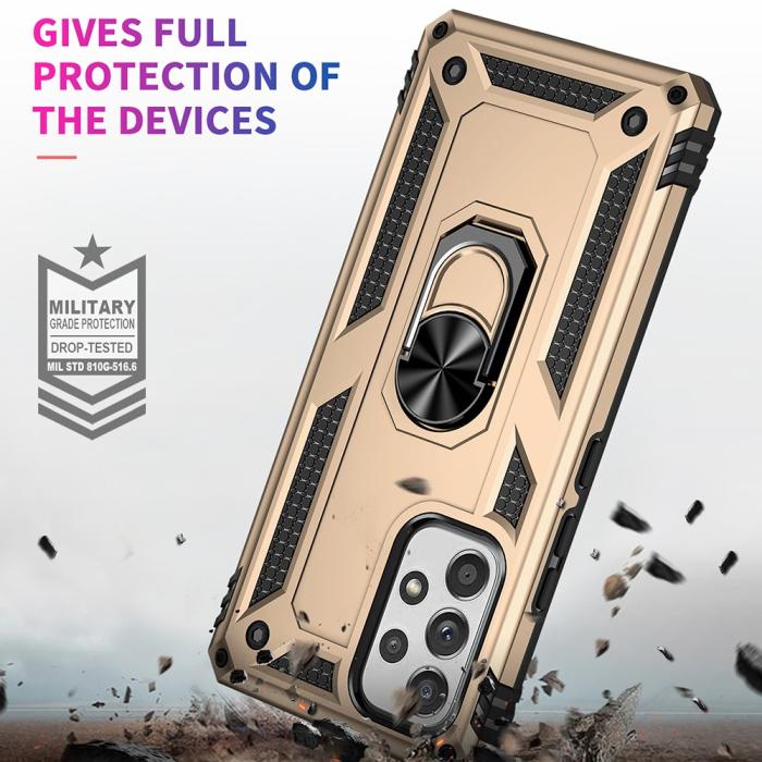Bild 6, Samsung Galaxy A53 5G Skal Armor Hybrid Ring Guld
