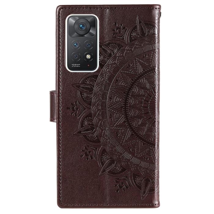 Bild 3, Xiaomi Redmi Note 11 Pro 5G Fodral Mandala Läder Brun