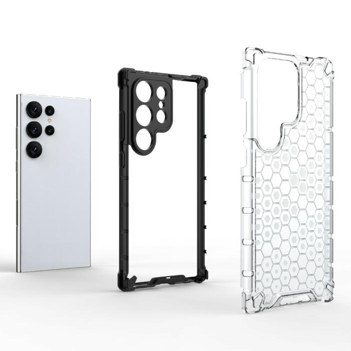 Bild 5, Galaxy S24 Ultra Skal Honeycomb Shockproof Hybrid Blå