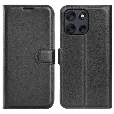 Motorola Moto G56 5G Fodral Litchi L&auml;der Svart
