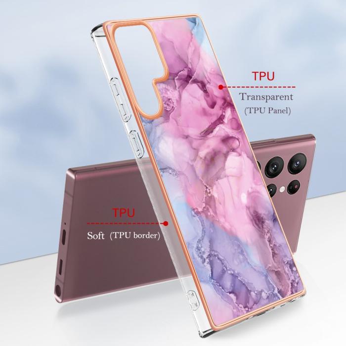 Bild 6, Samsung Galaxy S23 Ultra Skal Marmor TPU Rosa