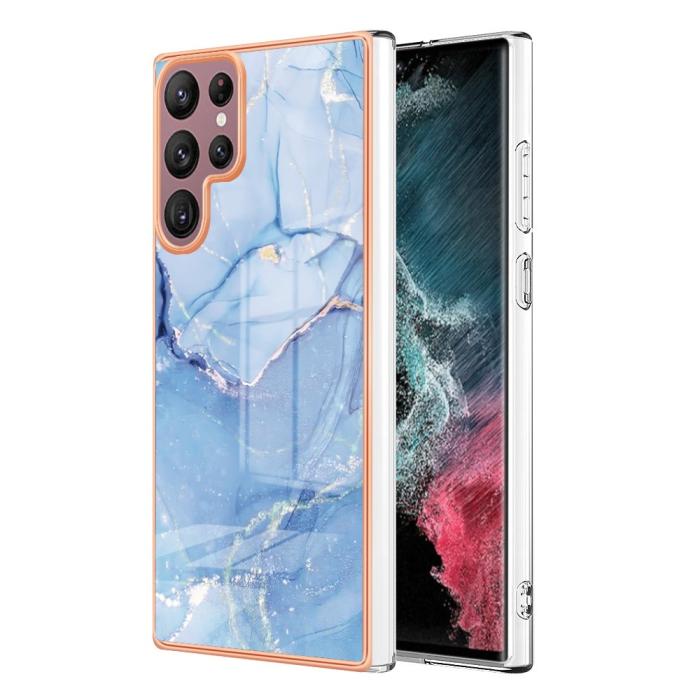 Bild 1, Samsung Galaxy S23 Ultra Skal Marmor TPU Blå
