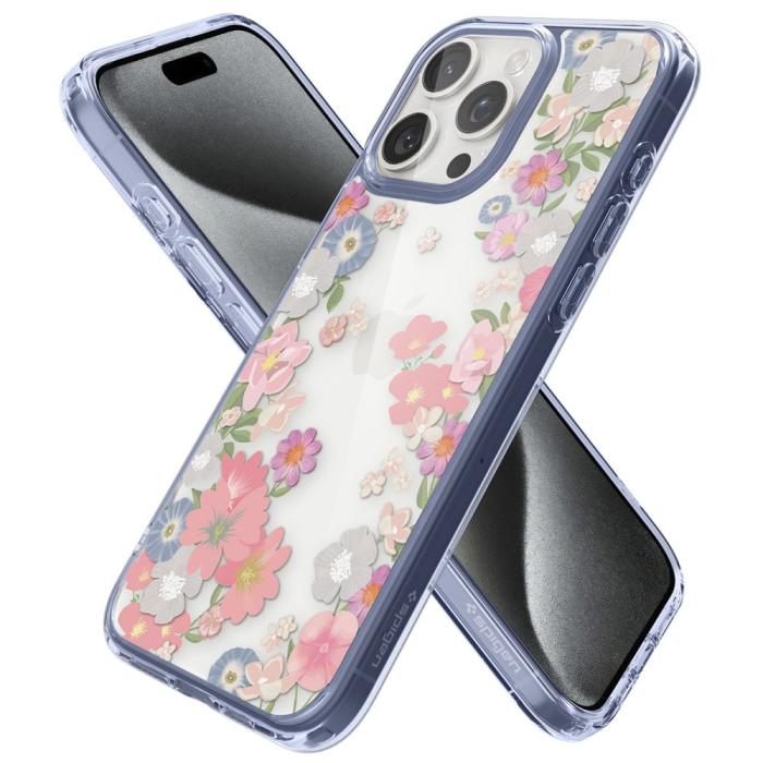 Bild 4, Spigen iPhone 15 Pro Skal Ultra Hybrid Blossom