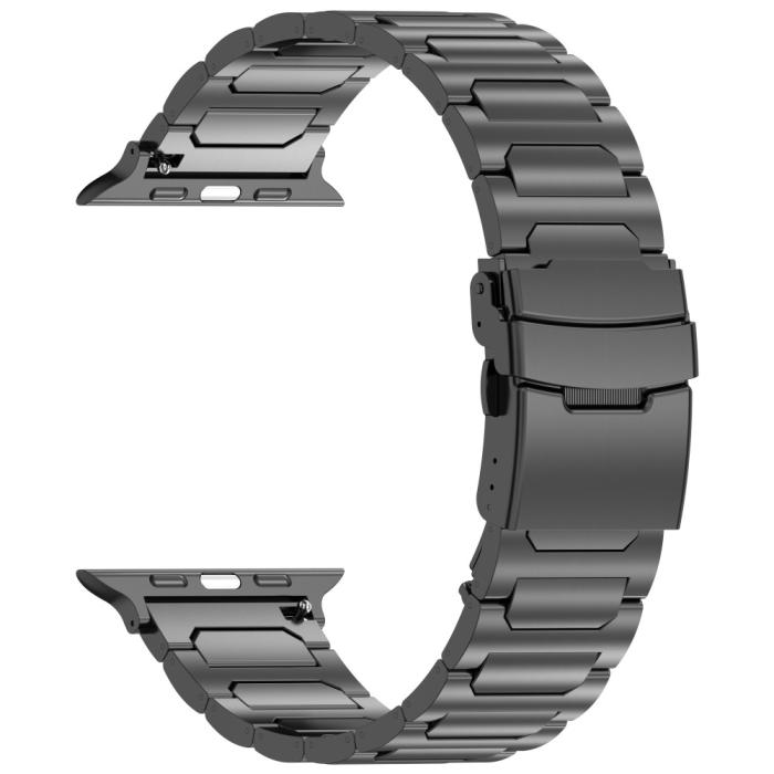 Bild 3, Apple Watch 42/44/45/49 mm Armband Metall Svart