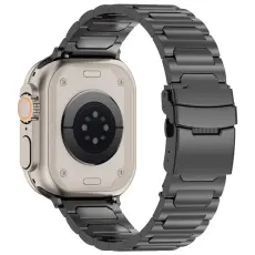 Apple Watch 42/44/45/46/49 mm Armband Metall Svart