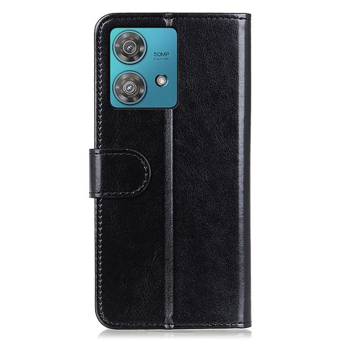 Bild 6, Motorola Moto G84 5G Fodral Crazy Horse Läder Svart