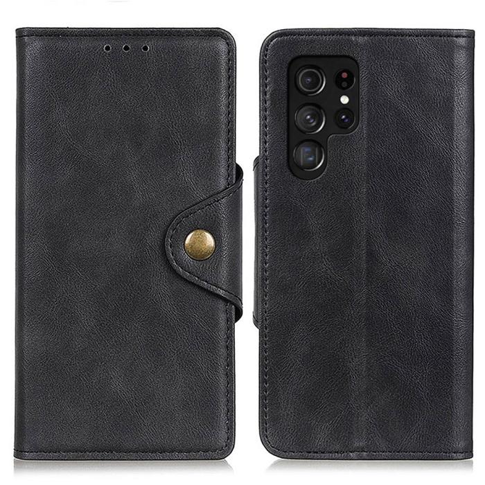 Bild 1, Samsung Galaxy S22 Ultra Fodral Magnetisk Mässing Svart
