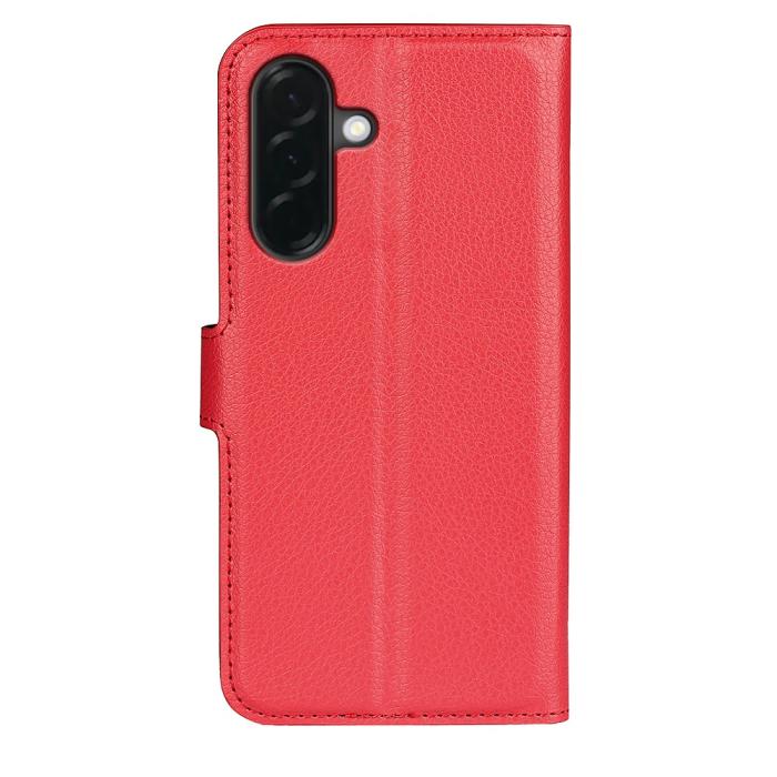 Bild 6, Samsung Galaxy A37 5G Fodral Litchi Läder Röd