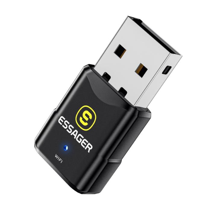 Bild 1, ESSAGER USB WiFi Nätverksadapter Svart