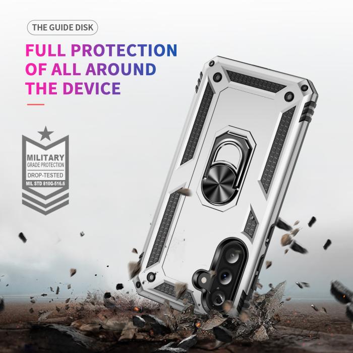 Bild 6, Samsung Galaxy A37 5G Skal Shockproof Hybrid Ring Silver