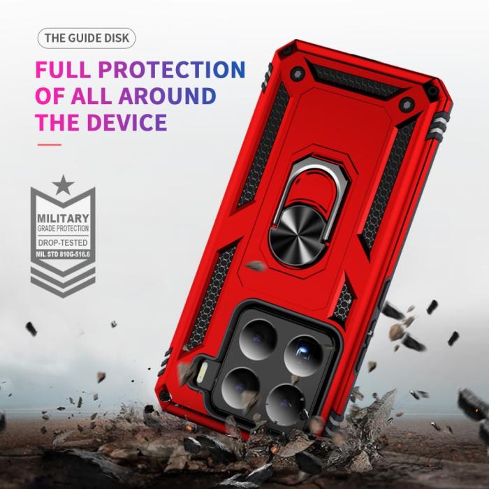 Bild 6, Xiaomi 15 Skal Shockproof Hybrid Ring Röd