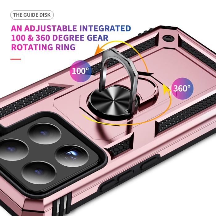 Bild 3, Xiaomi 15 Skal Shockproof Hybrid Ring Roséguld