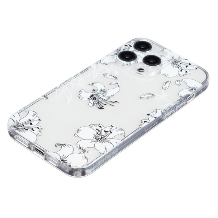 Bild 3, iPhone 16 Pro Skal TPU Vita Blommor
