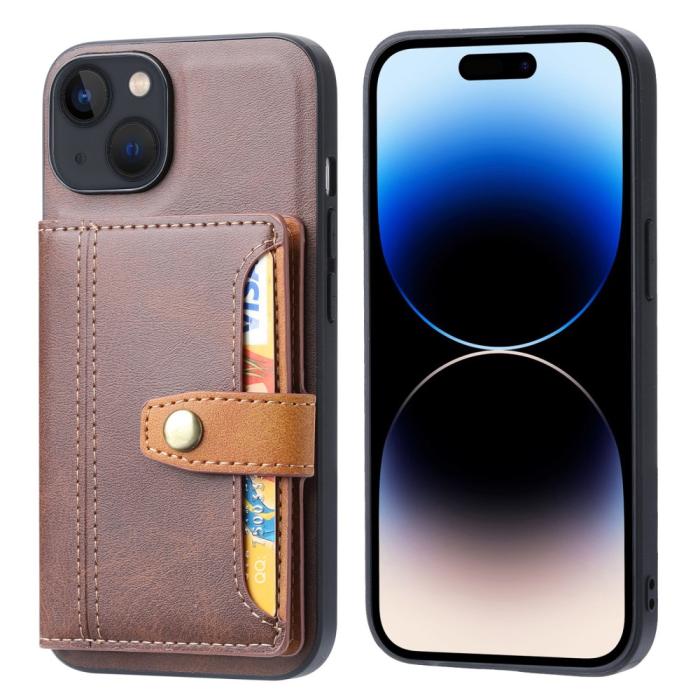 Bild 2, iPhone 15 Plus Skal Med Plånboksfunktion Brun