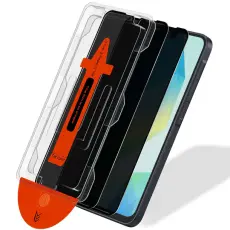 [2-PACK] Samsung A17/A16/A26 Privacy Sk&auml;rmskydd I H&auml;rdat Glas -Med Monteringsram