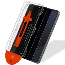 [2-PACK] Samsung S21 Privacy Sk&auml;rmskydd I H&auml;rdat Glas - Med Monteringsram