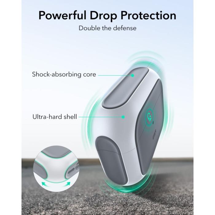 Bild 5, ESR AirPods Pro 3 Skal MagSafe Orbit HaloLock Vit