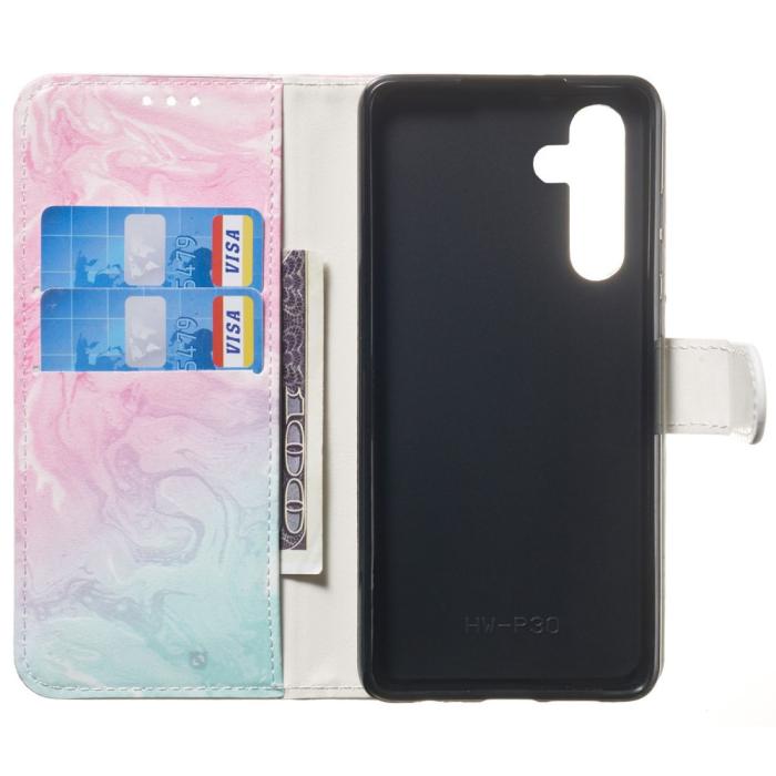 Bild 4, Samsung Galaxy A04s / A13 5G Fodral Marmor Rosa/blå
