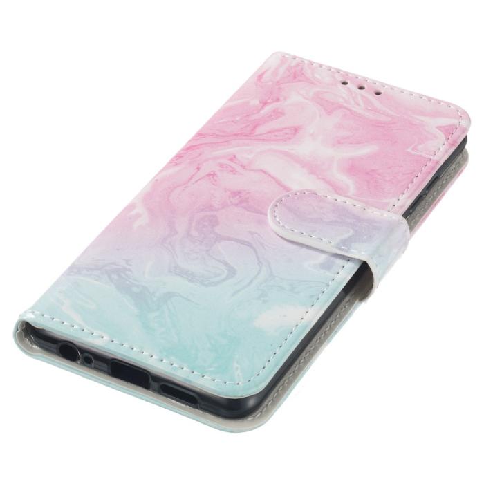 Bild 6, Samsung Galaxy A04s / A13 5G Fodral Marmor Rosa/blå