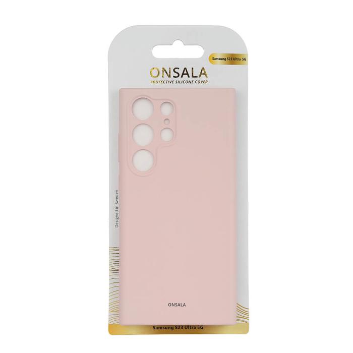 Bild 2, ONSALA Samsung Galaxy S23 Ultra Mobilskal Silikon Chalk Pink
