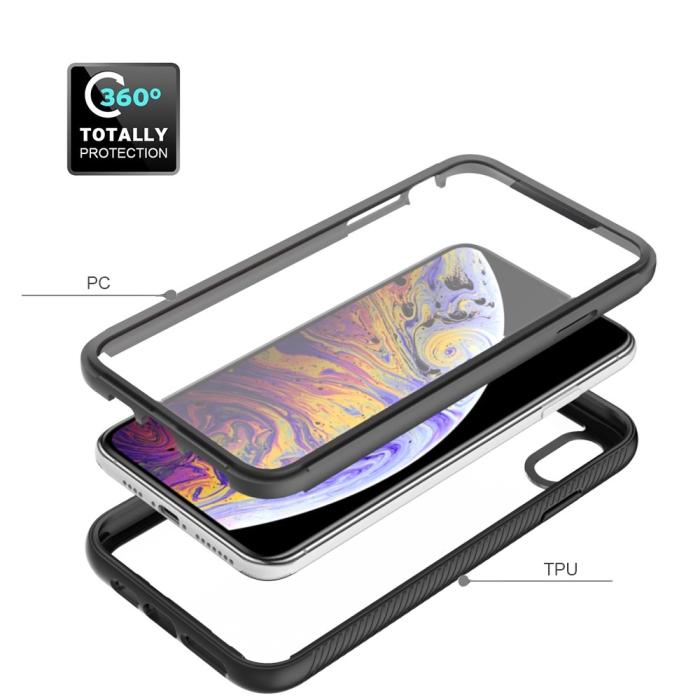 Bild 3, iPhone Xs Max Skal 360 Hybrid Defense Svart