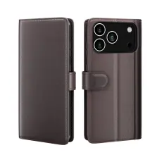iPhone 17 Pro Fodral Premium &Auml;kta L&auml;der Brun