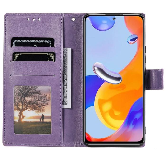 Bild 4, Xiaomi Redmi Note 11 Pro 5G Fodral Mandala Läder Lila
