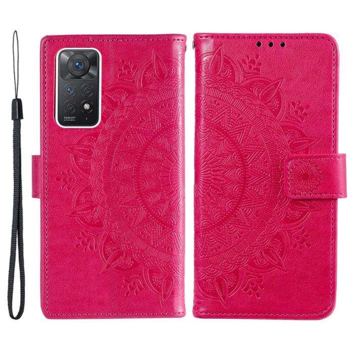 Bild 1, Xiaomi Redmi Note 11 Pro 5G Fodral Mandala Läder Rosa