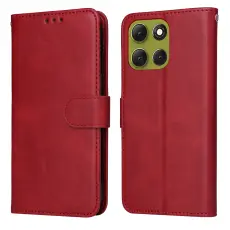 Motorola Moto G86 Power / G86 5G Fodral L&auml;der R&ouml;d