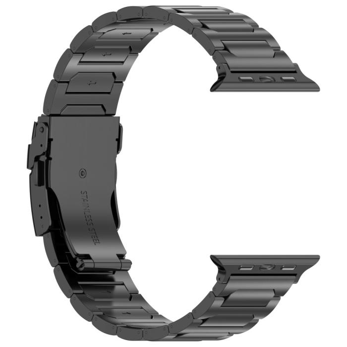 Bild 4, Apple Watch 42/44/45/49 mm Armband Metall Svart
