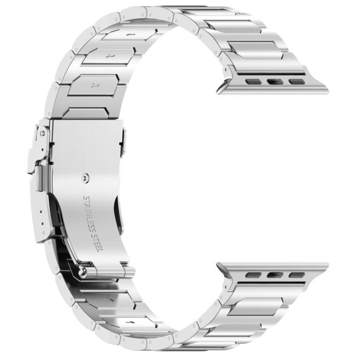 Bild 4, Apple Watch 42/44/45/49 mm Armband Metall Silver