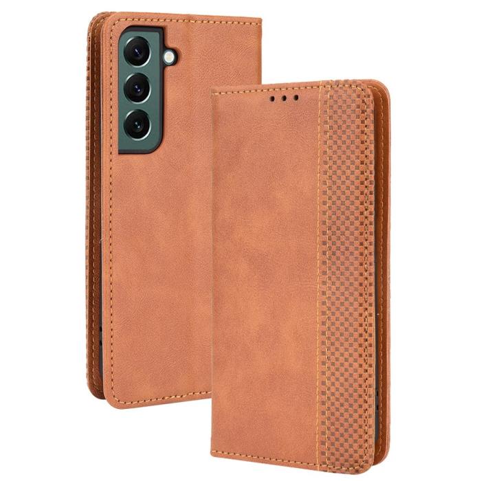 Bild 1, Samsung Galaxy S22 Plus Fodral Flip Vintage Brun