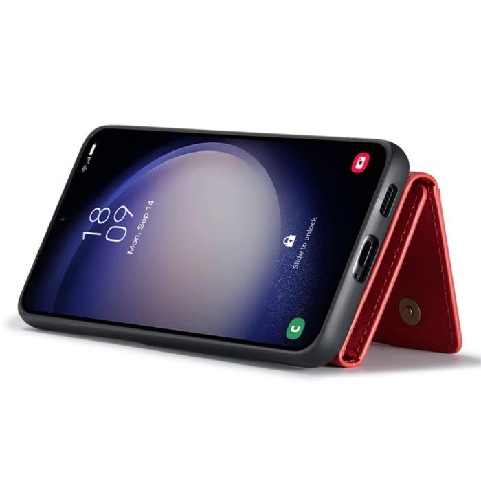 Bild 3, DG.MING Galaxy S23 FE Skal Med Magnetisk Plånbok Röd