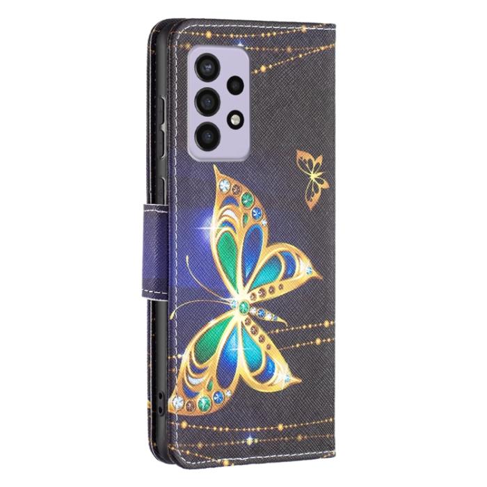 Bild 3, Samsung Galaxy A33 5G Fodral Med Tryck Guld Fjäril