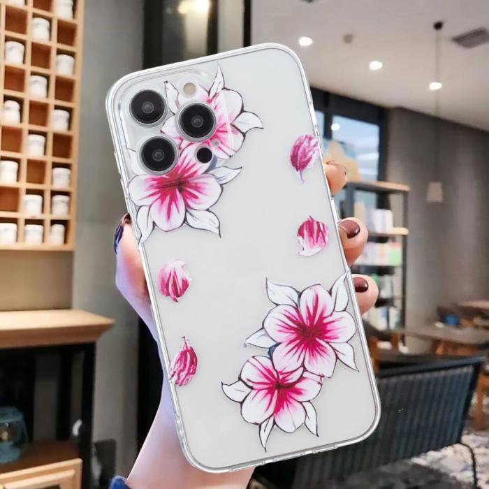Bild 6, iPhone 16 Pro Skal TPU Blommor