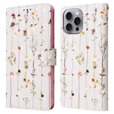 iPhone 16 Pro Max Fodral Med Tryck Sm&aring; Blommor RFID