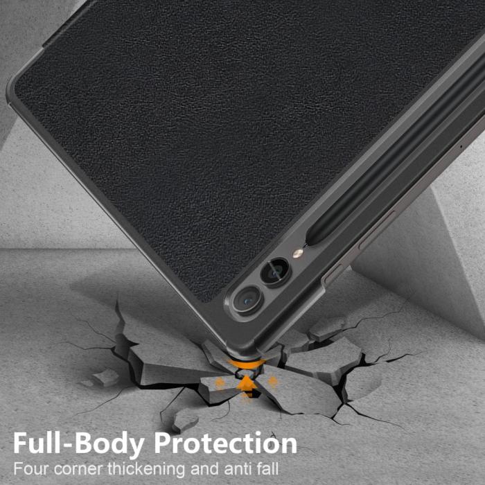 Bild 6, Samsung Galaxy Tab S9 Plus Fodral Läder Svart