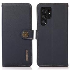 KHAZNEH Samsung Galaxy S26 Ultra Fodral &Auml;kta L&auml;der Bl&aring;